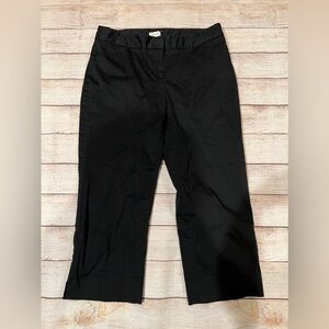 LAUNDRY by Shelli Segal Black Cotton Crop Pants SZ 8